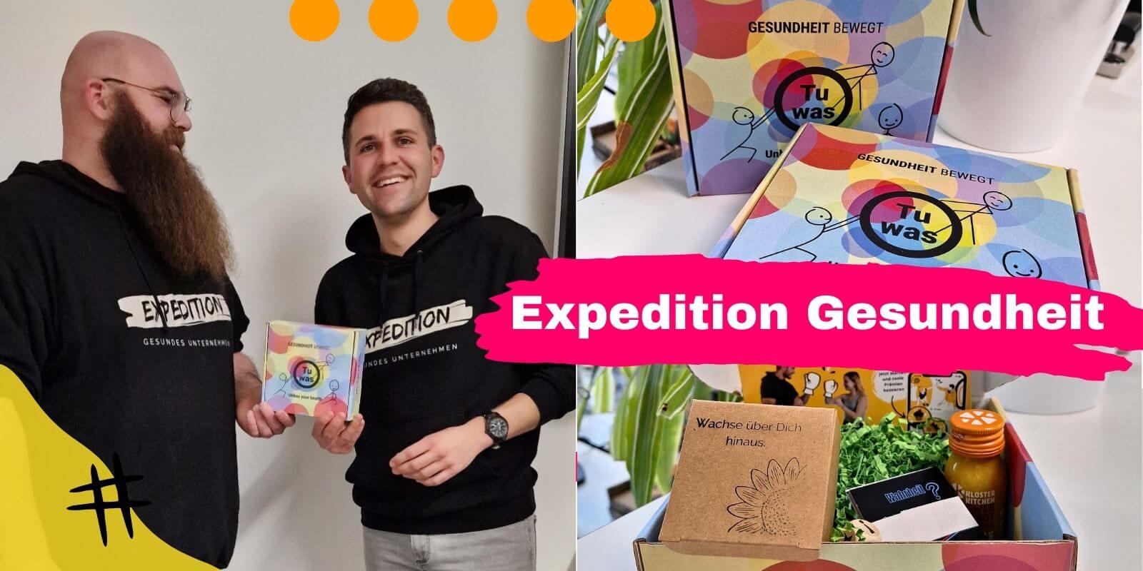 patrick-hueter-zeigt-expeditionsbox-gesundheitspraemie-fuer-bgf